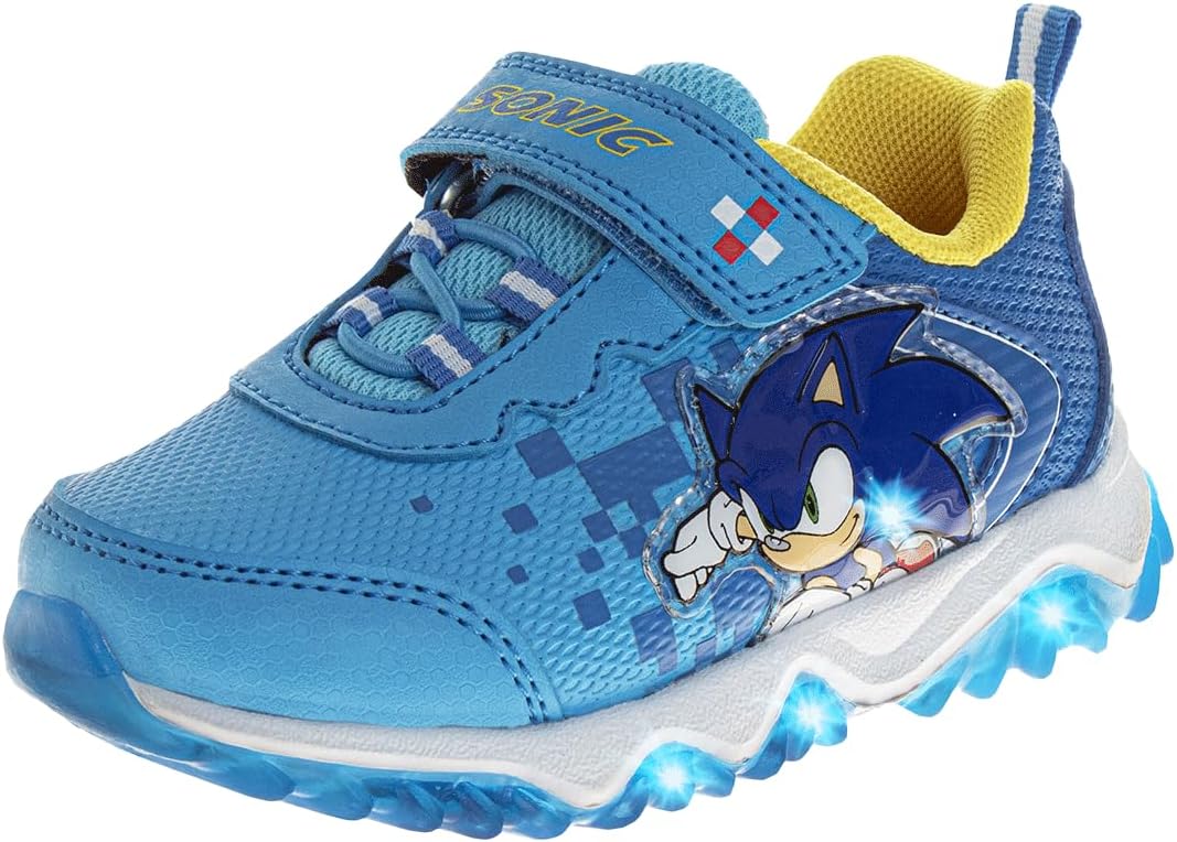 Josmo Kids Sonic the Hedgehog Sneakers with LED Light Up Feature