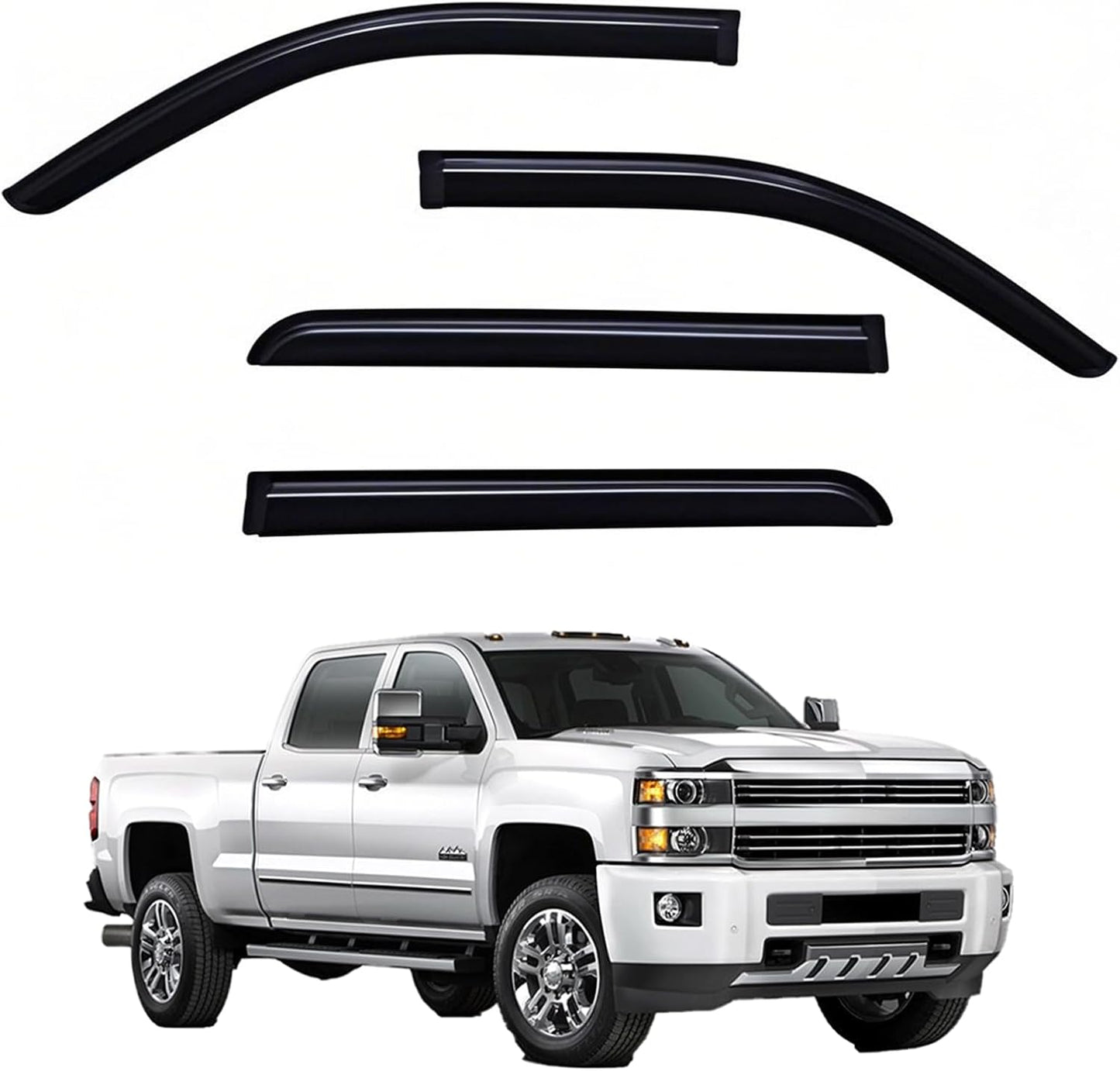 Window Visors Rain Guards for Silverado 1500 & GMC Sierra 1500