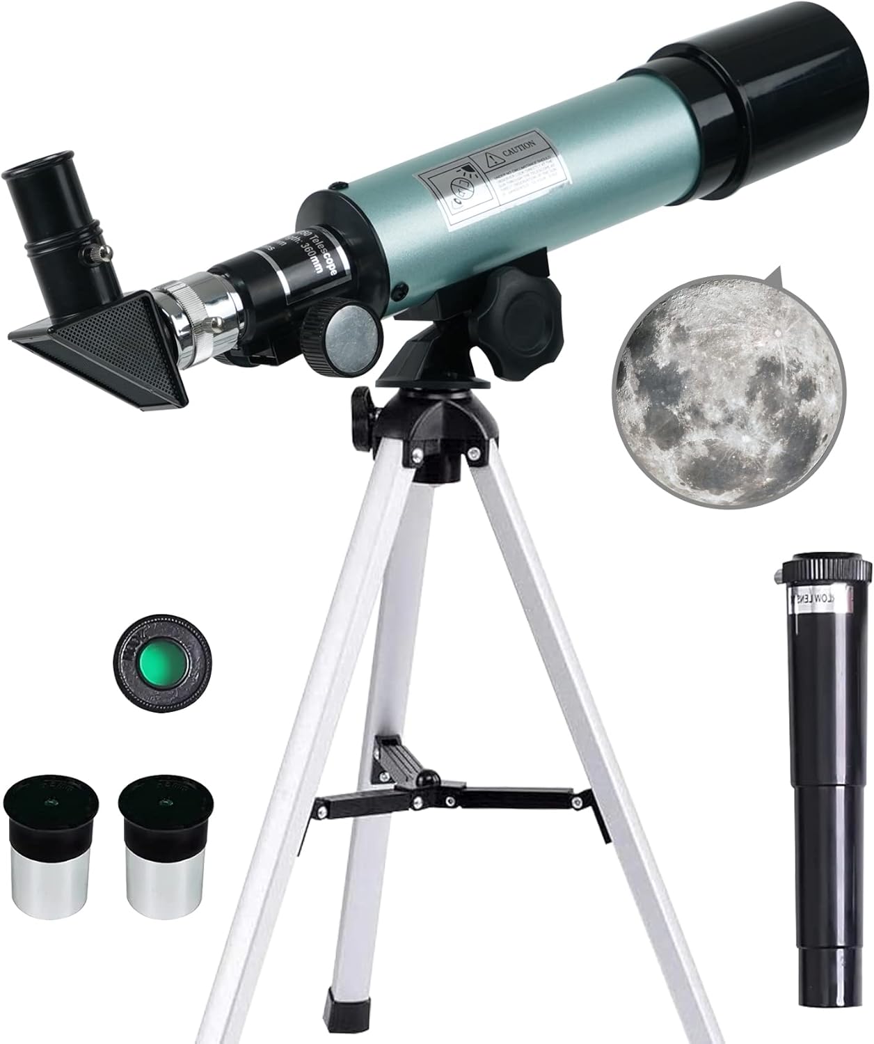 Kids Telescope 360mm 50mm 90X Zoom HD Monocular for Beginners