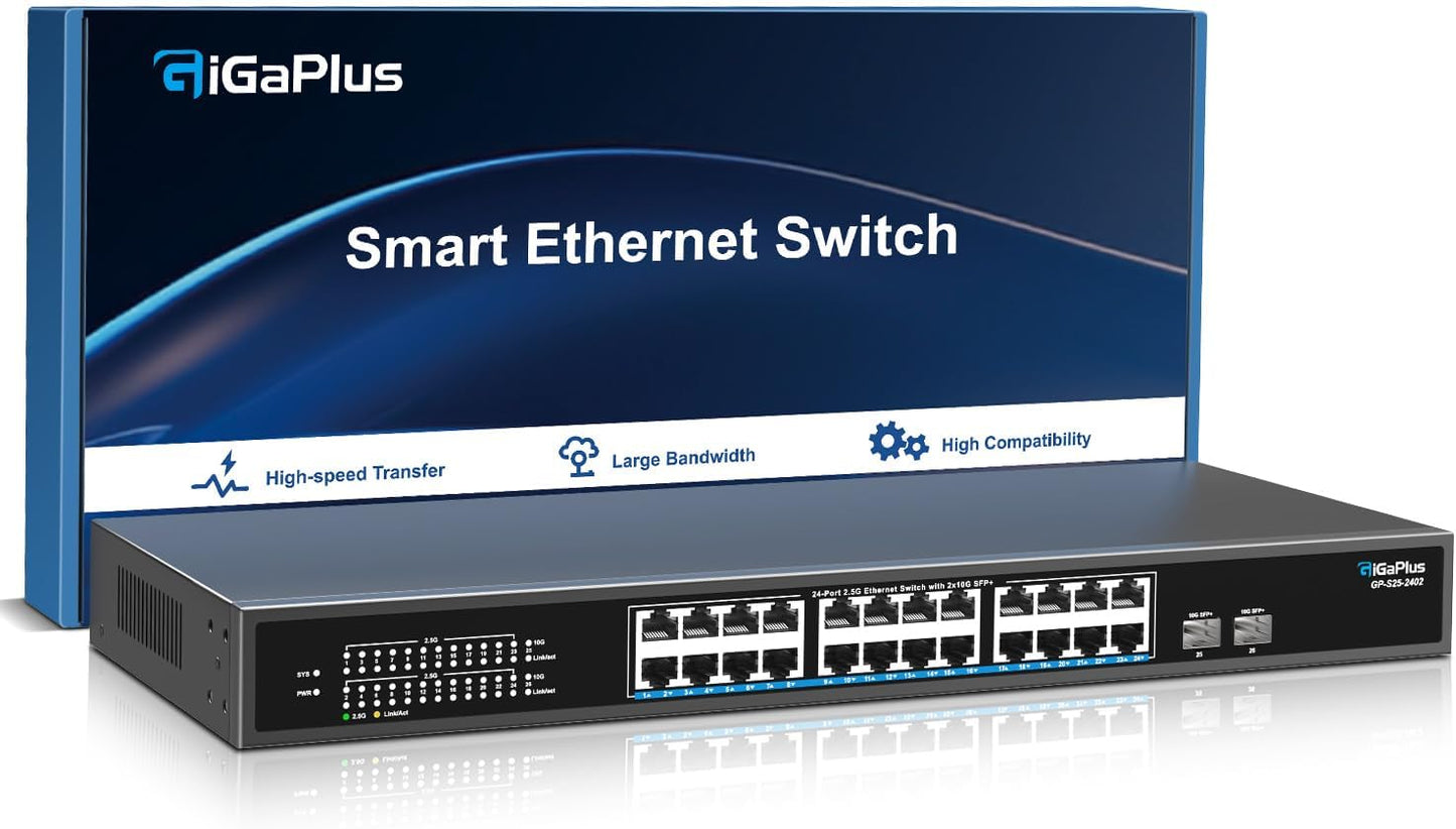 26 Port 2.5Gb Unmanaged Ethernet Switch for High-Speed Networks