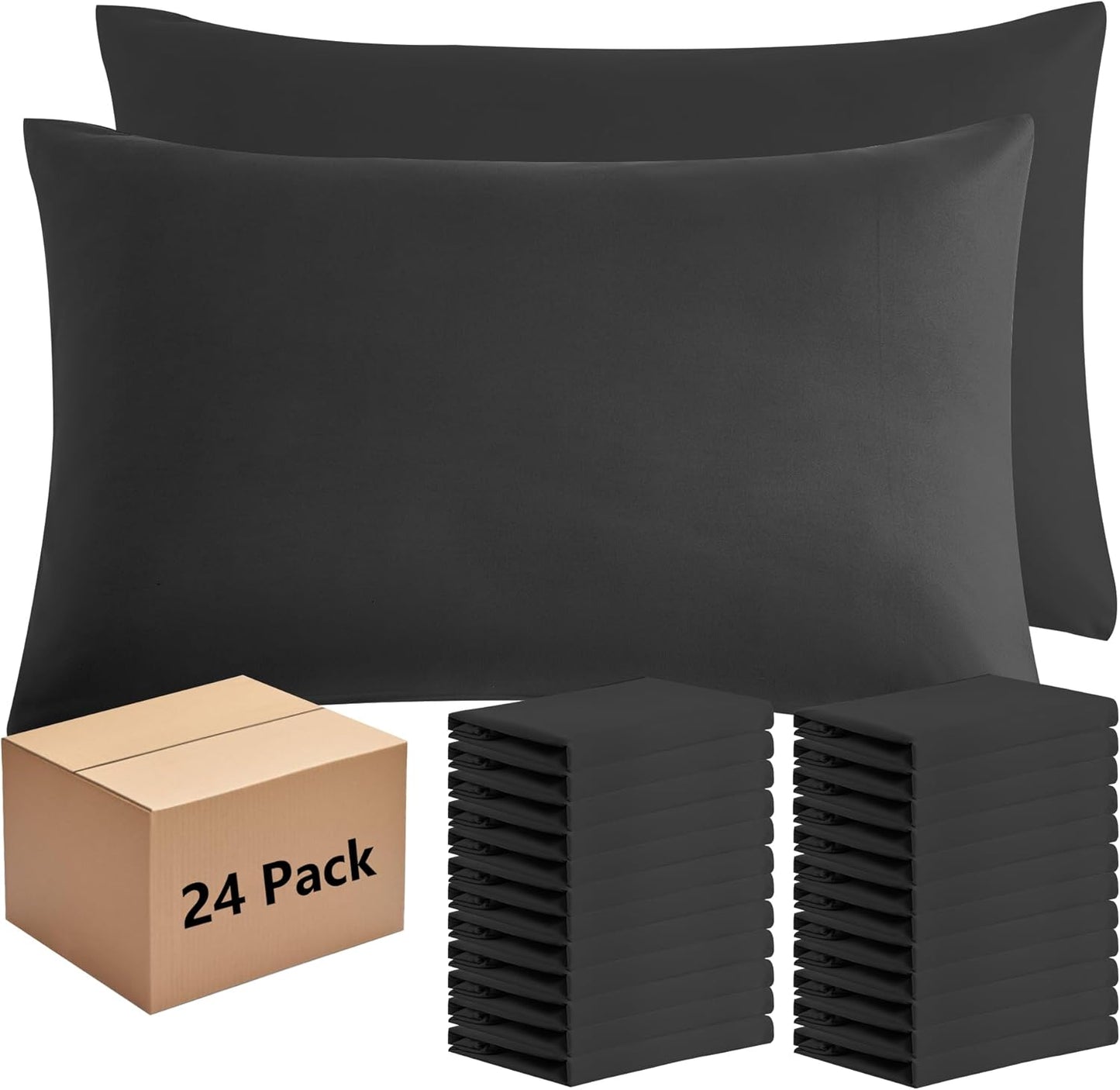 CULVE Pillowcases Standard Size 24 Pack for Comfort