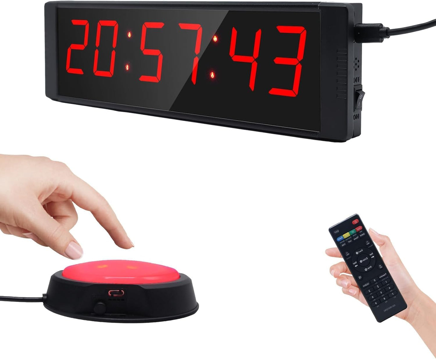 Large Stopwatch with Remote Control for Home Gym Workouts