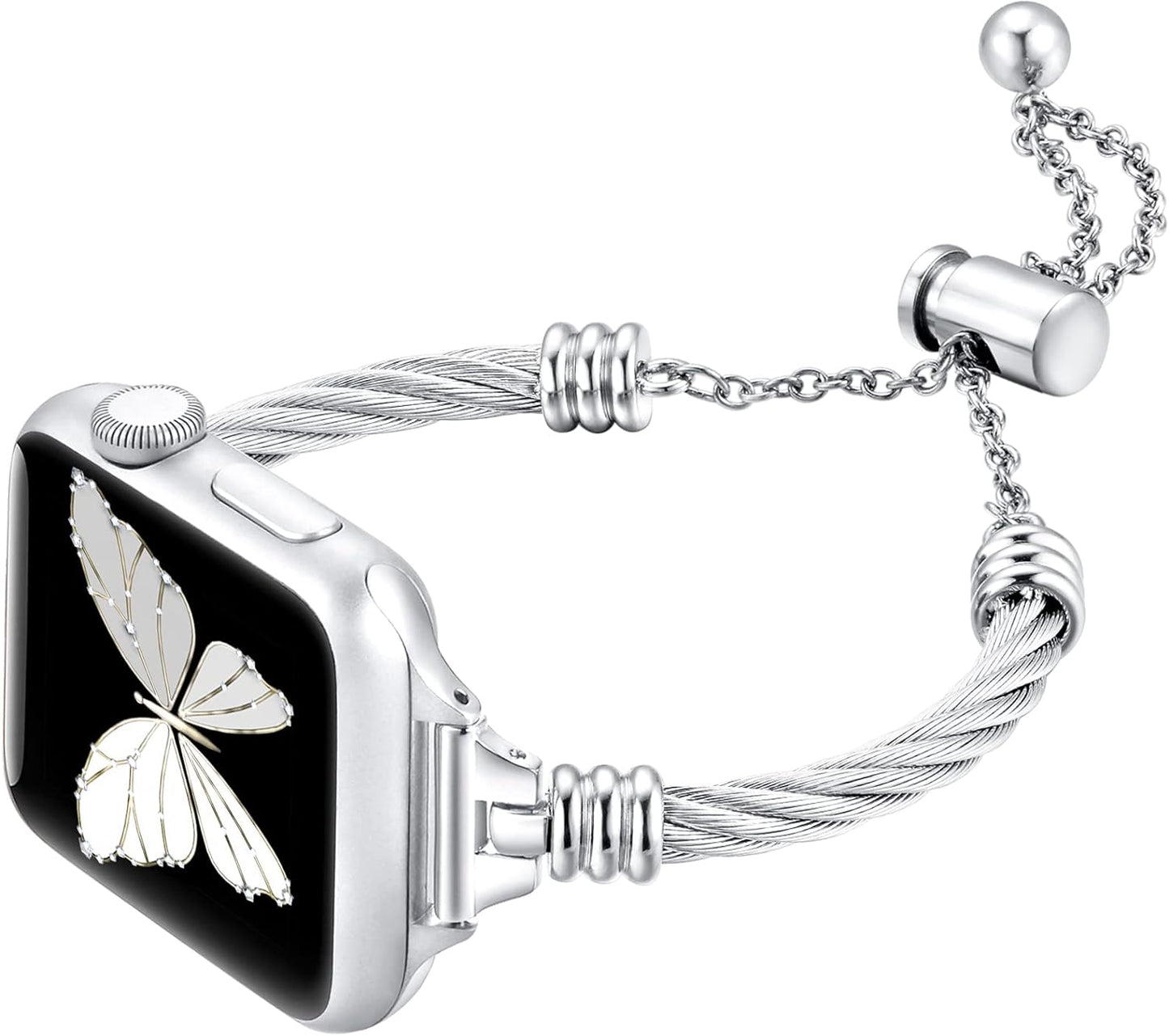 Dilando Silver Women's Fancy Metal Band