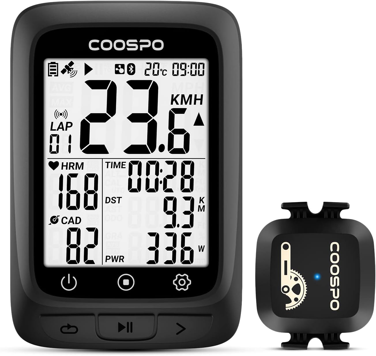 COOSPO Bike Computer GPS Wireless for Accurate Cycling Data