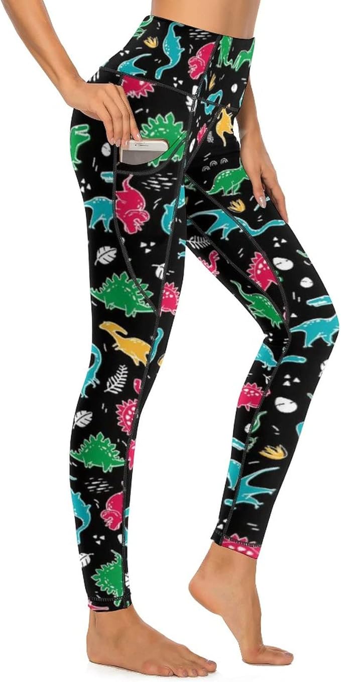 Cerburny High Waisted Yoga Pants with Pockets for Women