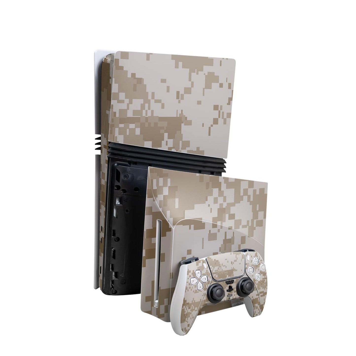 Desert Camo PS5 Pro Bundle Skin - Easy Apply