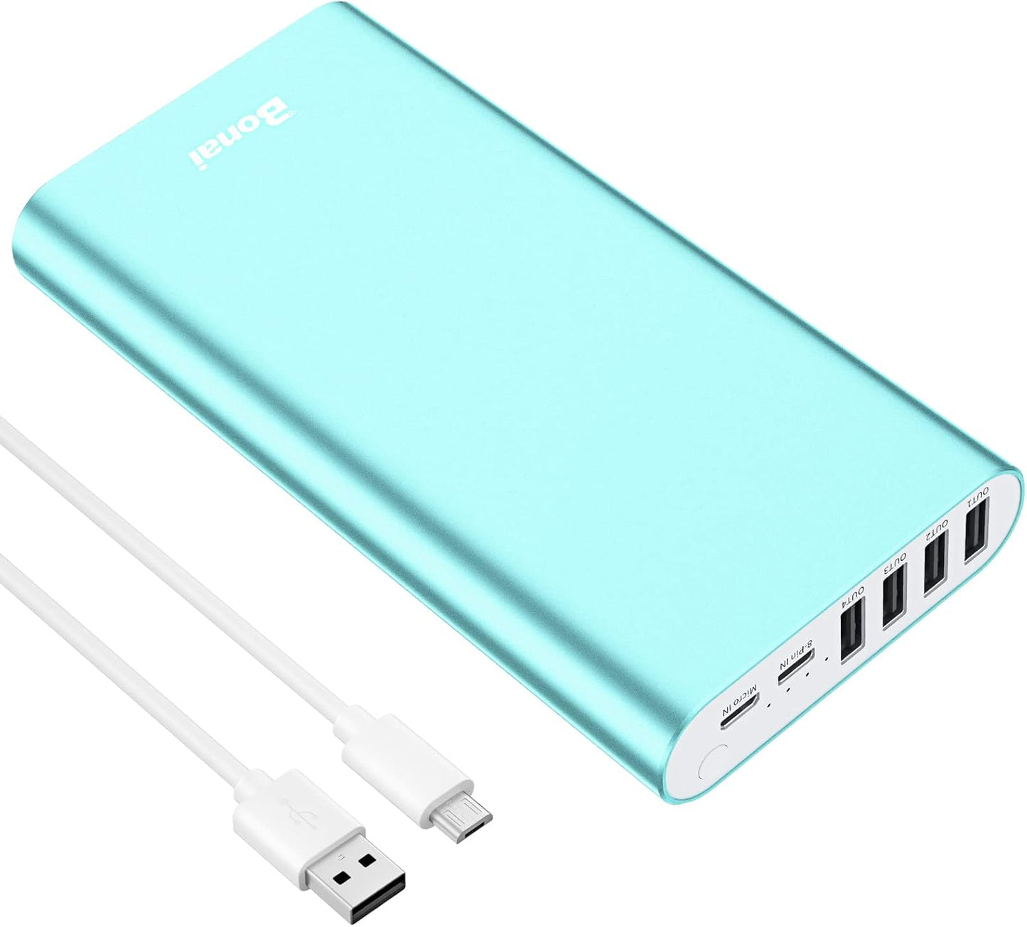 BONAI 20000mAh Power Bank - Charge 4 Devices Simultaneously