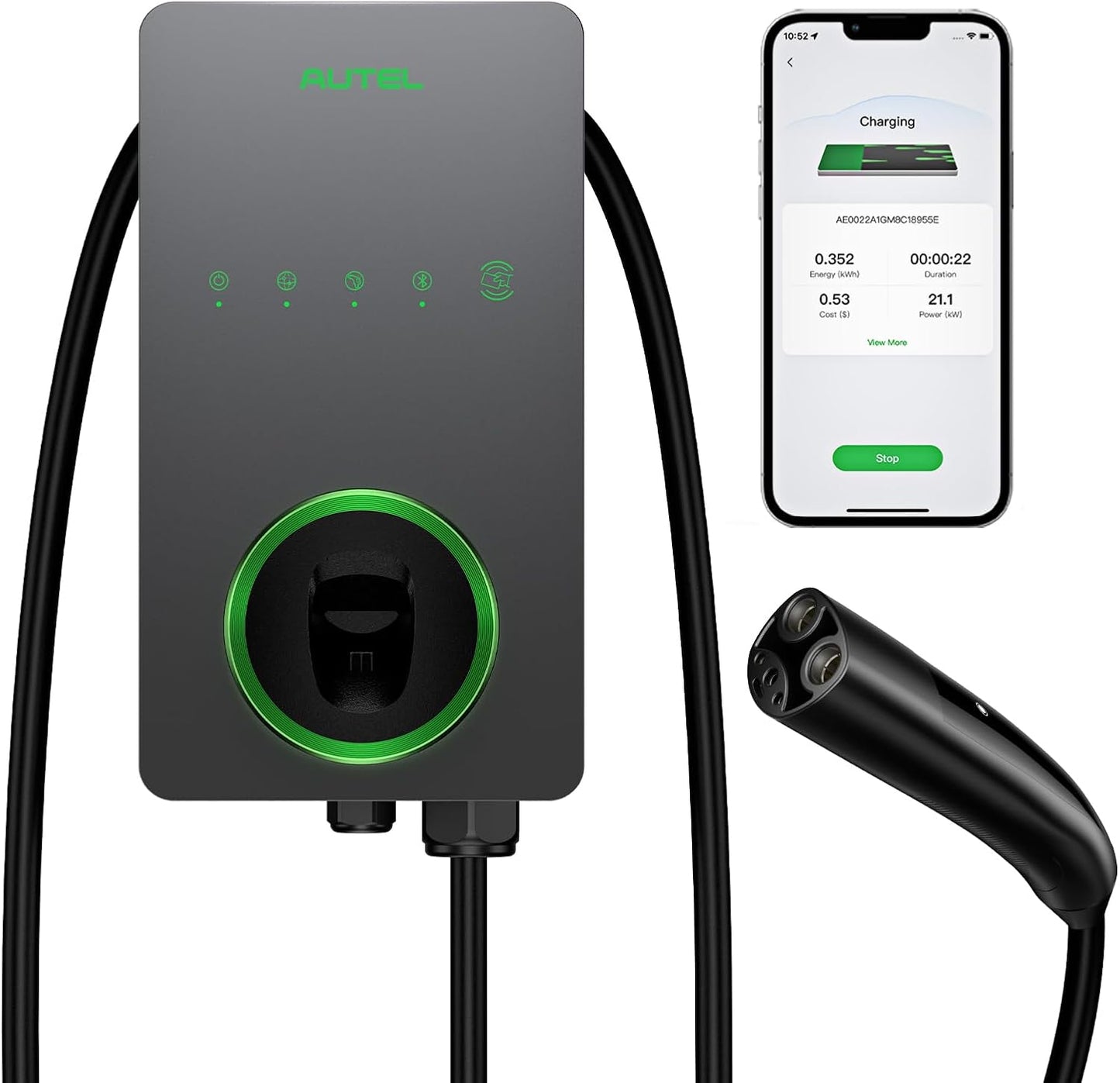 Autel Level 2 Home Smart EV Charger with 25-Foot Cable
