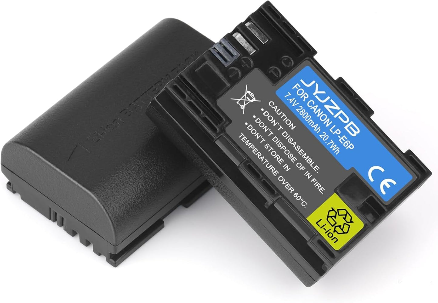 JYJZPB 2 Pack LP-E6P Battery for Canon EOS R Series Cameras