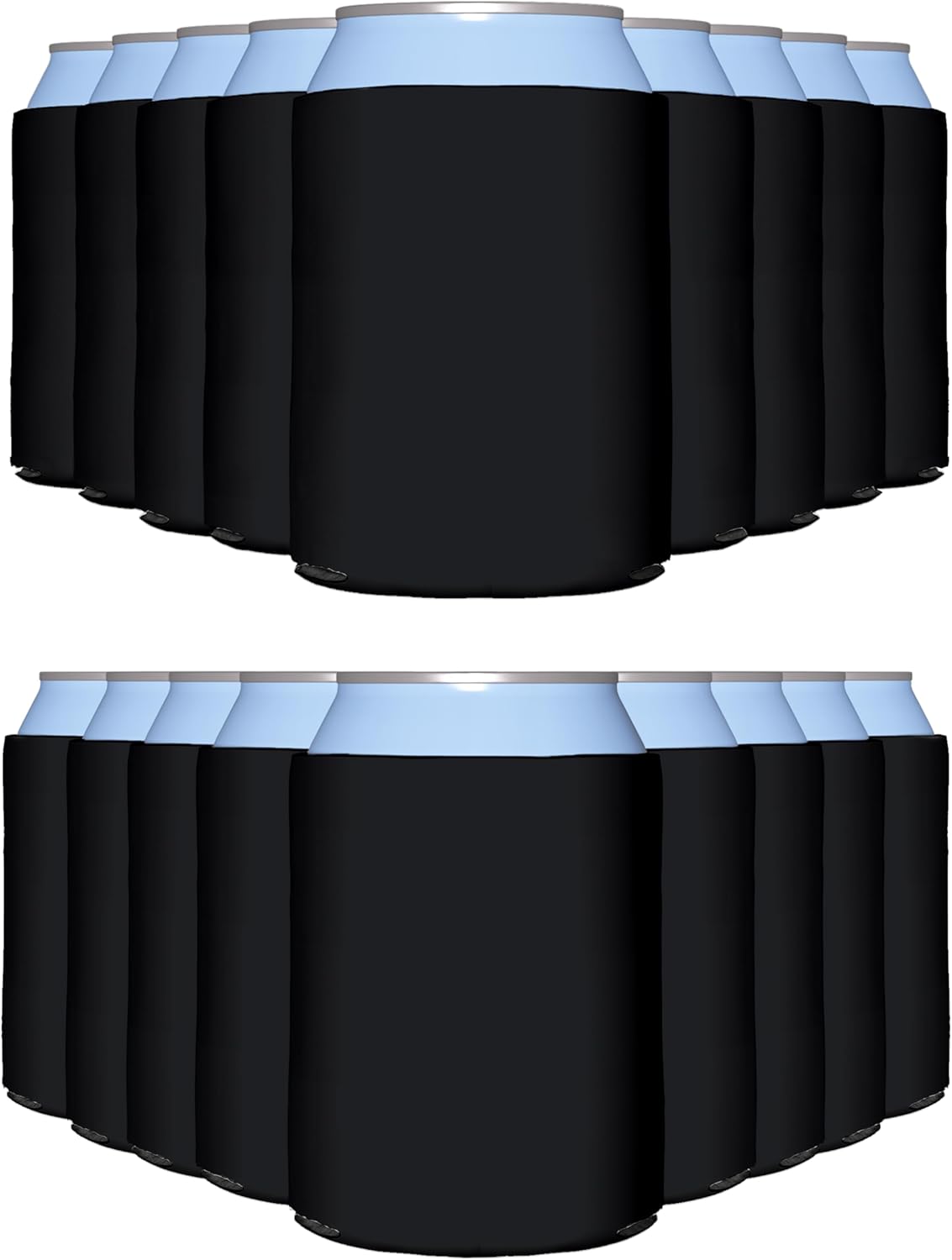 Customizable Black Blank Can Cooler Sleeves for Any Event
