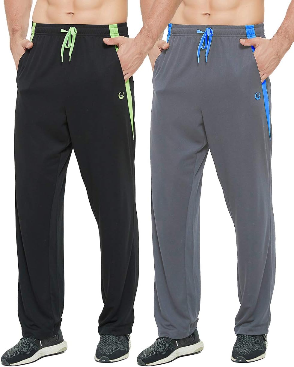 Men's Athletic Pants with Pockets for Workout and Running