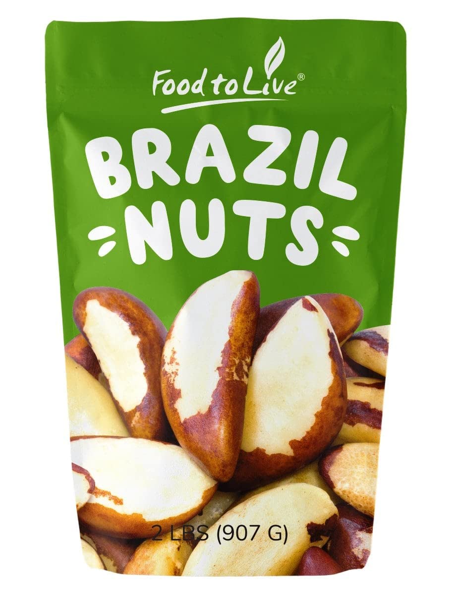 Brazil Nuts Non-GMO Verified, Raw, Whole, Unsalted, Vegan Snack