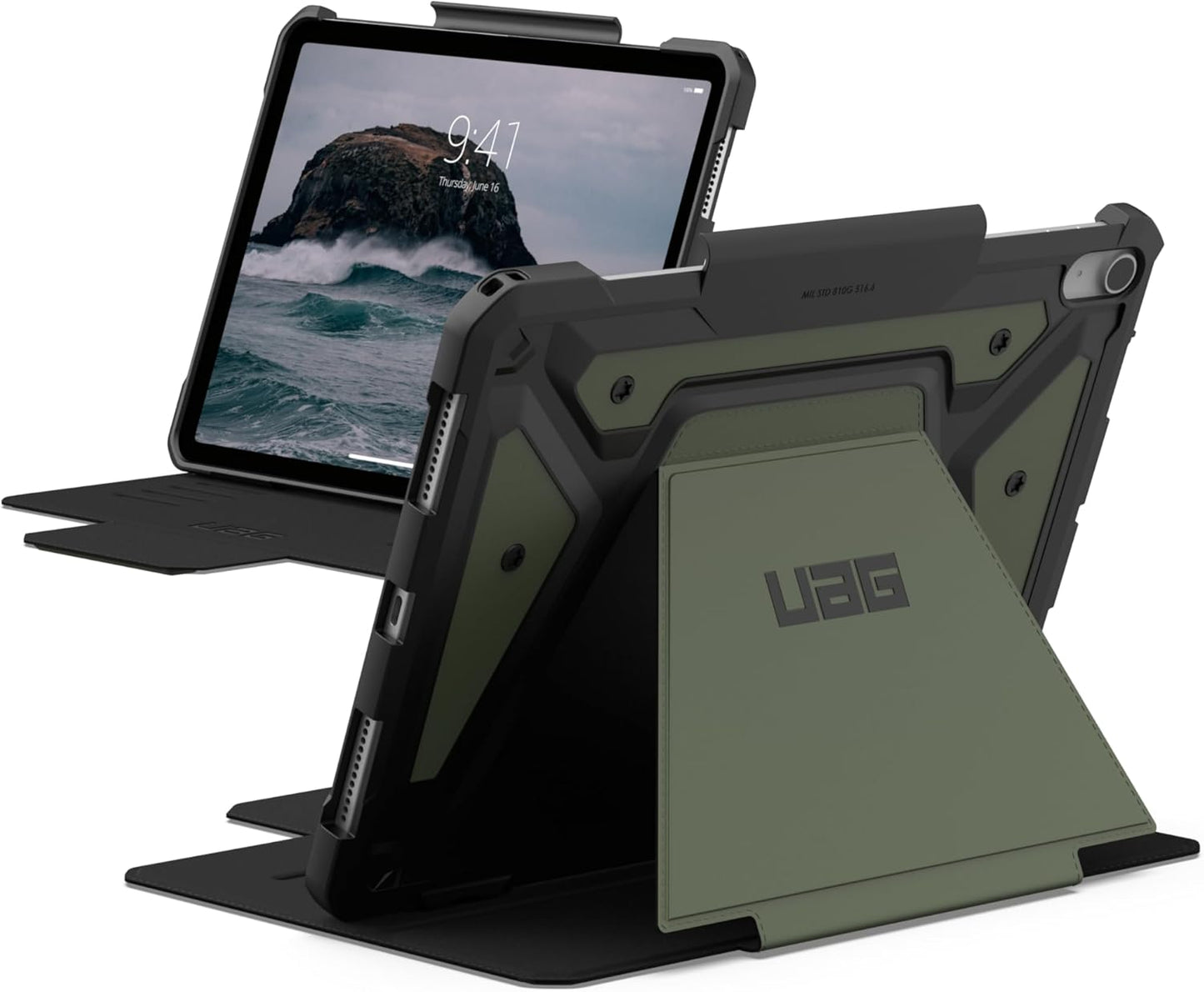 Rugged iPad Air 11 Case with Adjustable Stand and Pencil Holder