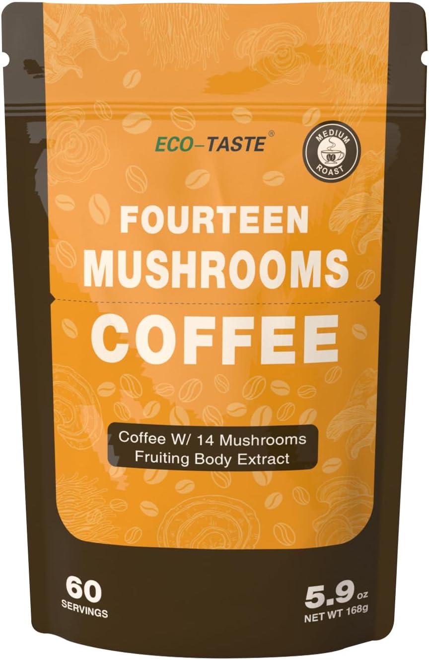 Focus & Gut Health with ECO-TASTE 14-in-1 Mushroom Coffee