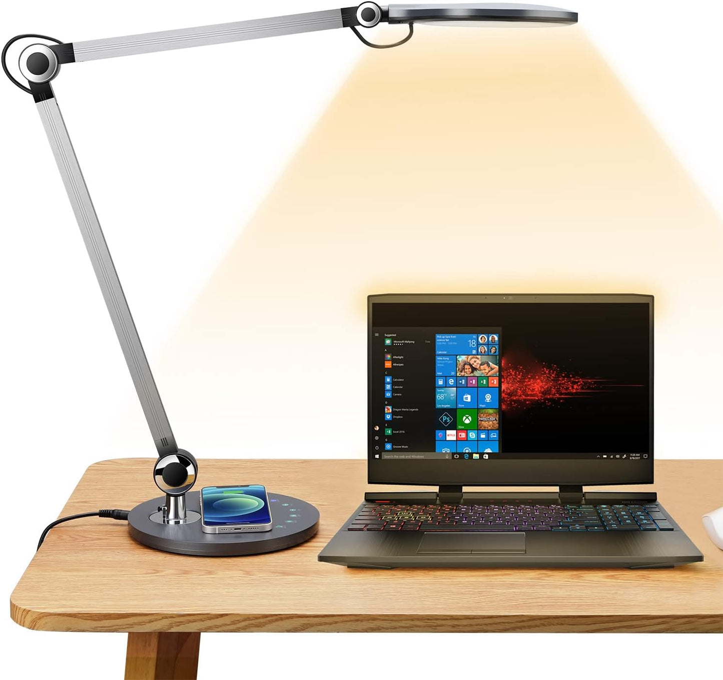 Wireless Charging Architect Desk Lamp by Buanick
