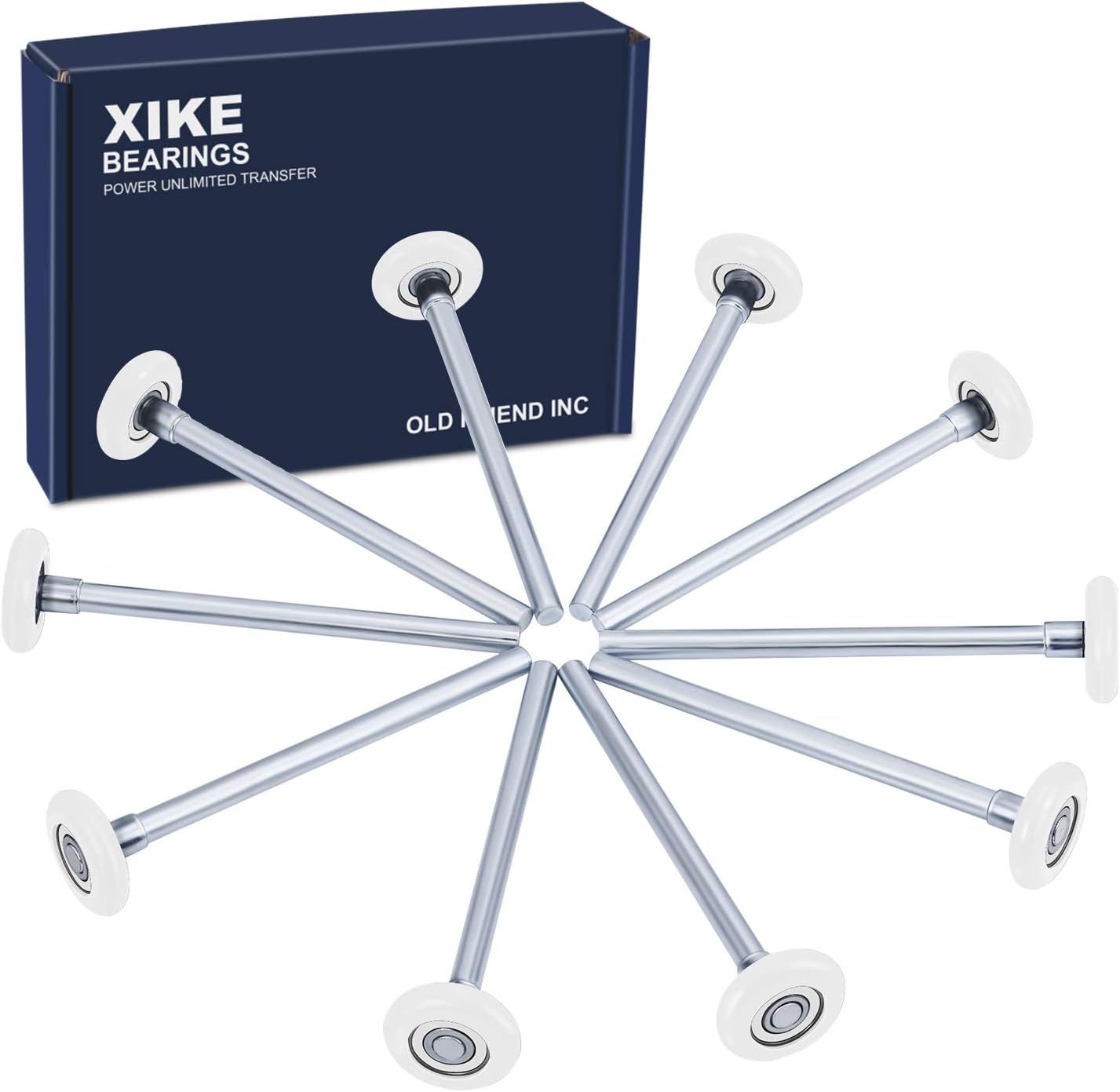 XiKe 10 Pack White 2 in Nylon Garage Door Roller for Quiet Operation