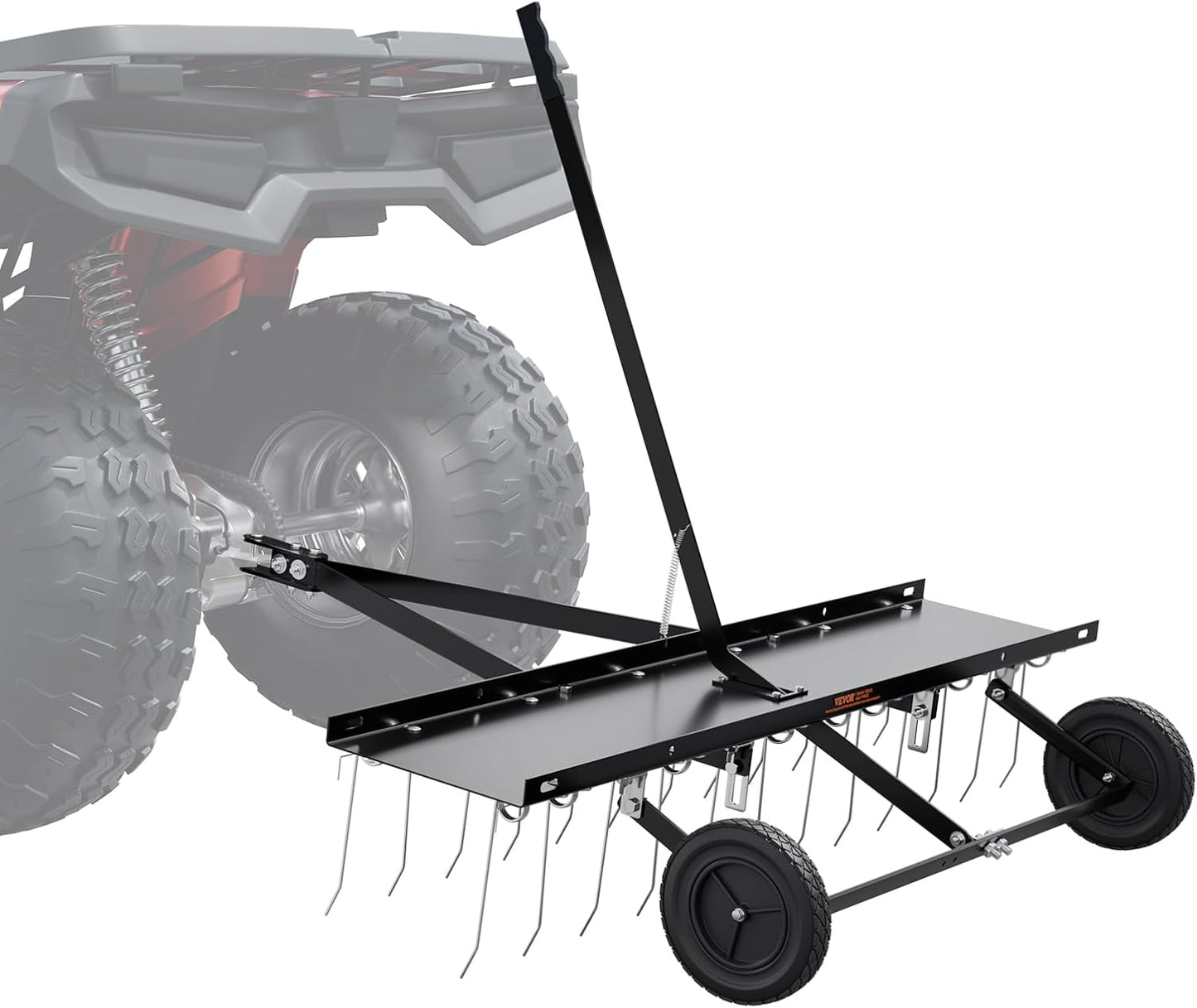 VEVOR 48-inch Tow Behind Dethatcher for Efficient Lawn Care