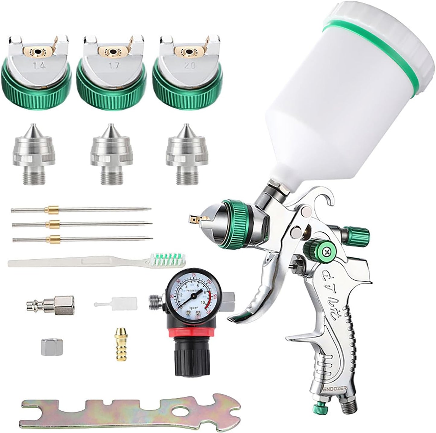 ENDOZER HVLP Spray Gun Set for Auto Paint and Touch-Up Work