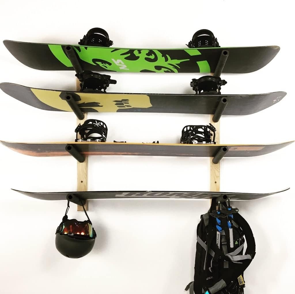Organize, Display, & Store 4 Snowboards with Pro Board Rack