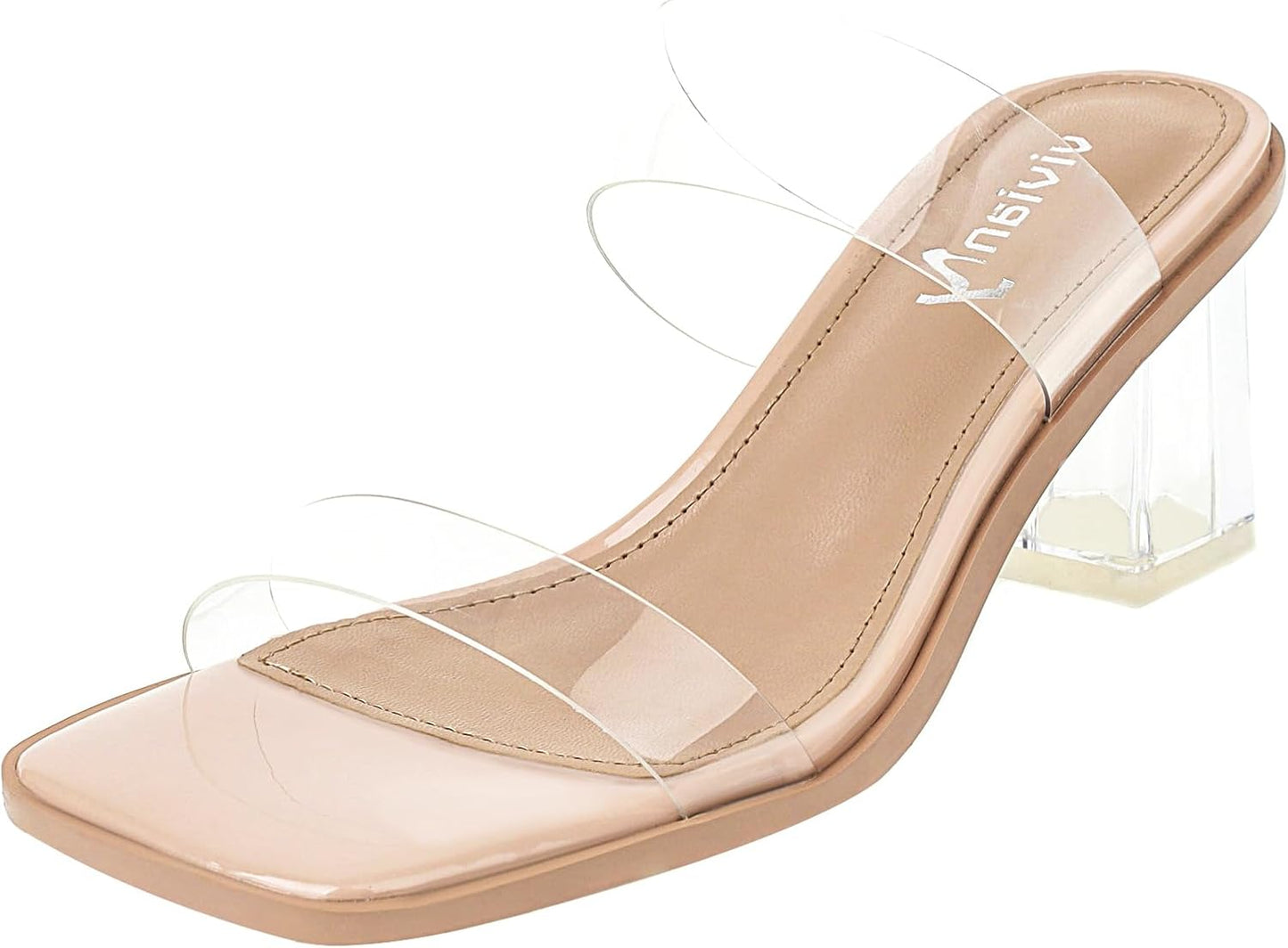 Vivianly Womens Clear Heels Sandals for Elegant Style and Comfort