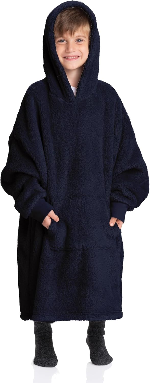 Kids Blanket Hoodie - Snuggle Up in Cozy Fleece!