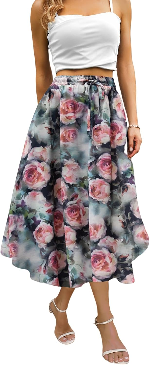 Maxi Skirts for Women with Pockets for Casual Beach Parties