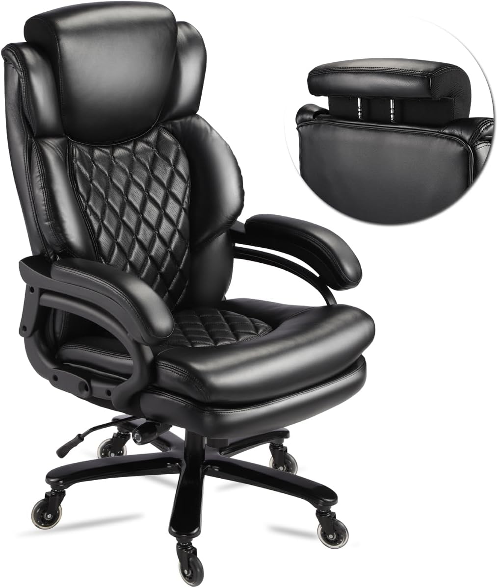 500lbs Executive Office Chair for Heavy People - Comfort & Support!