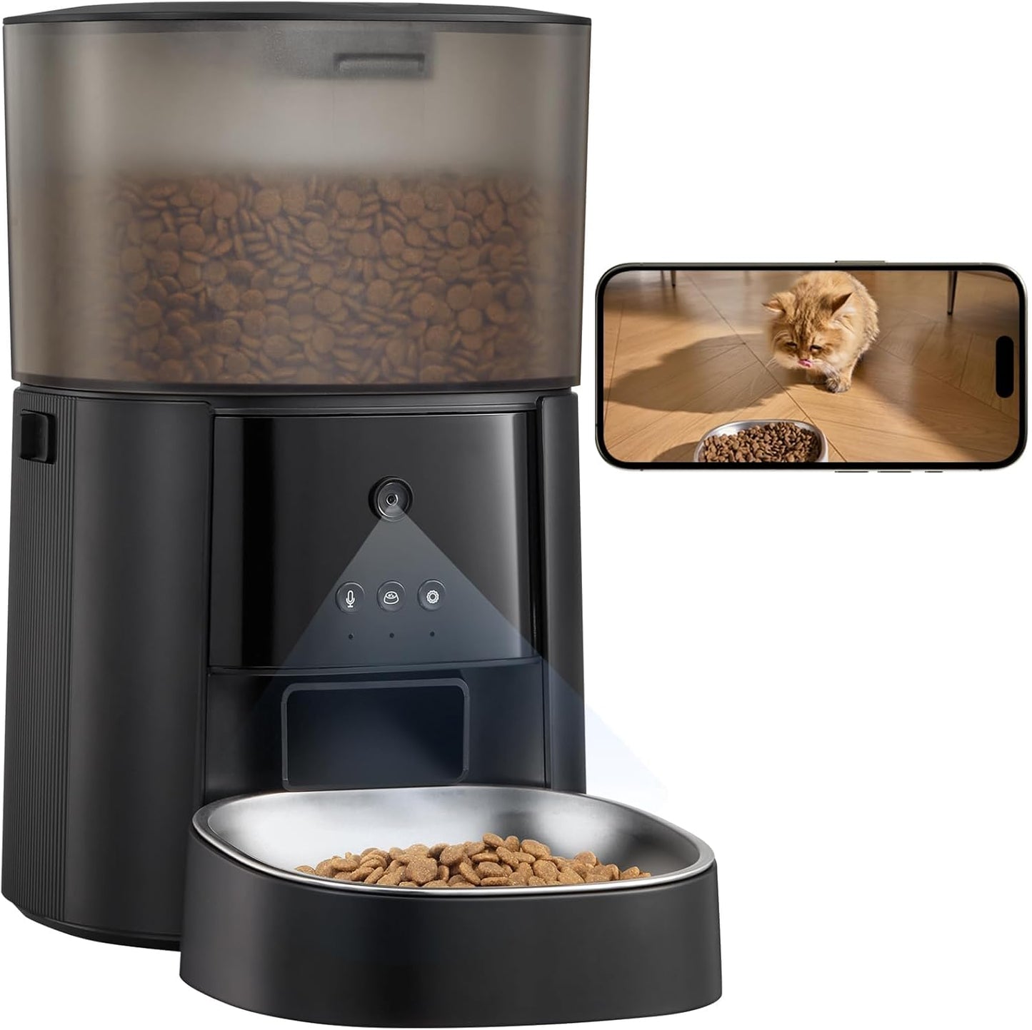 Automatic Cat Feeder with Camera & Voice Interaction for Pets