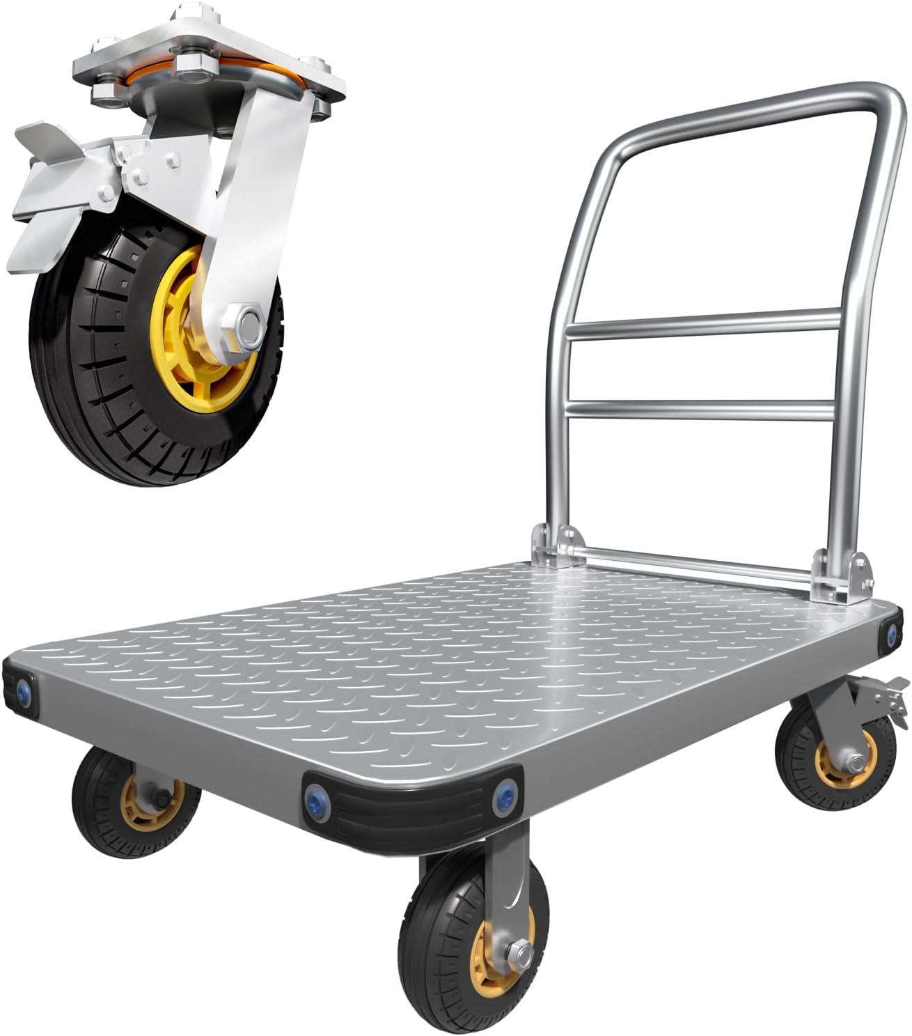 Heavy Duty Platform Truck Dolly with 2000Lbs Capacity and Wheels