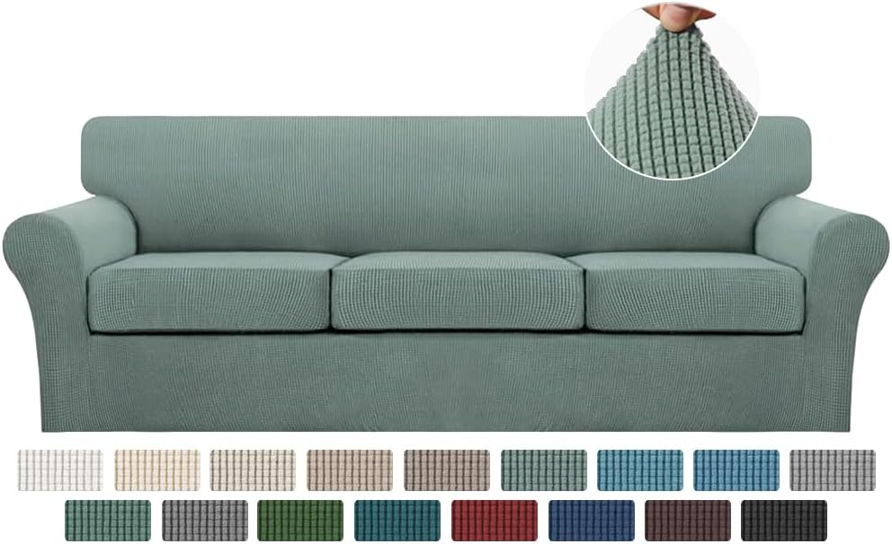 Turquoize 4 Piece Sofa Covers for 3 Cushion Couch Slipcover