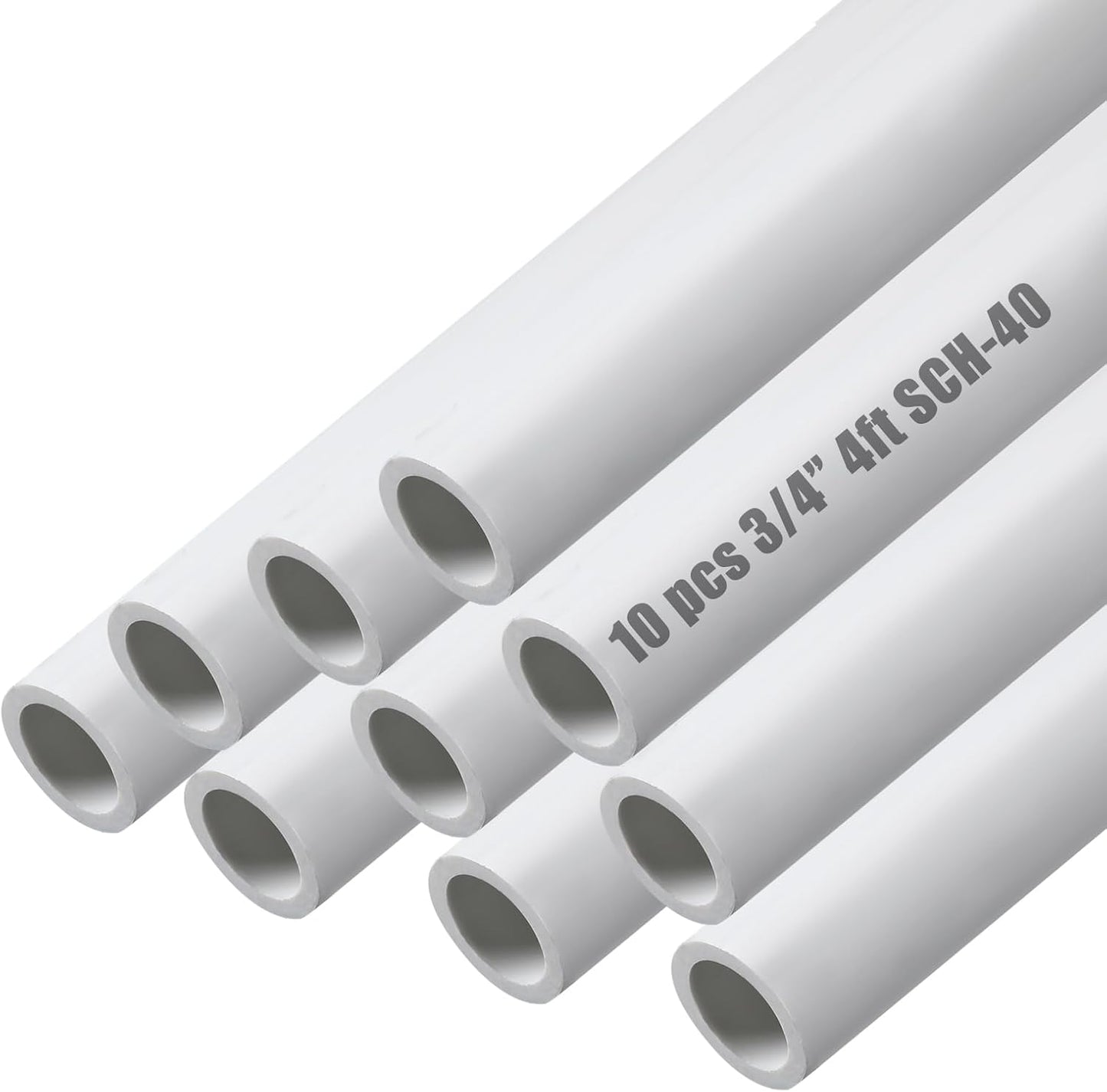 Sasylvia 10 Pcs White PVC Pipe for DIY Projects and Furniture