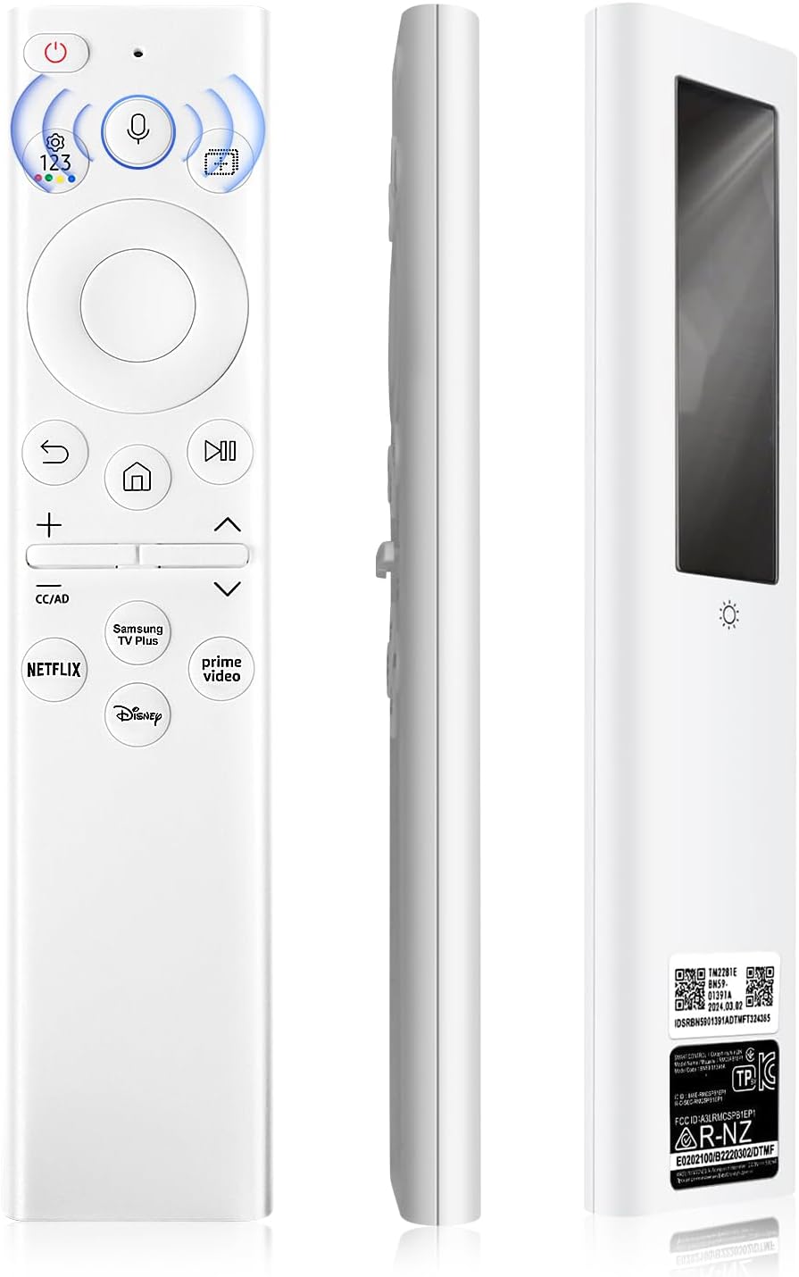 Solar Voice Remote for Samsung - Rechargeable, Compatible with Neo LED TVs