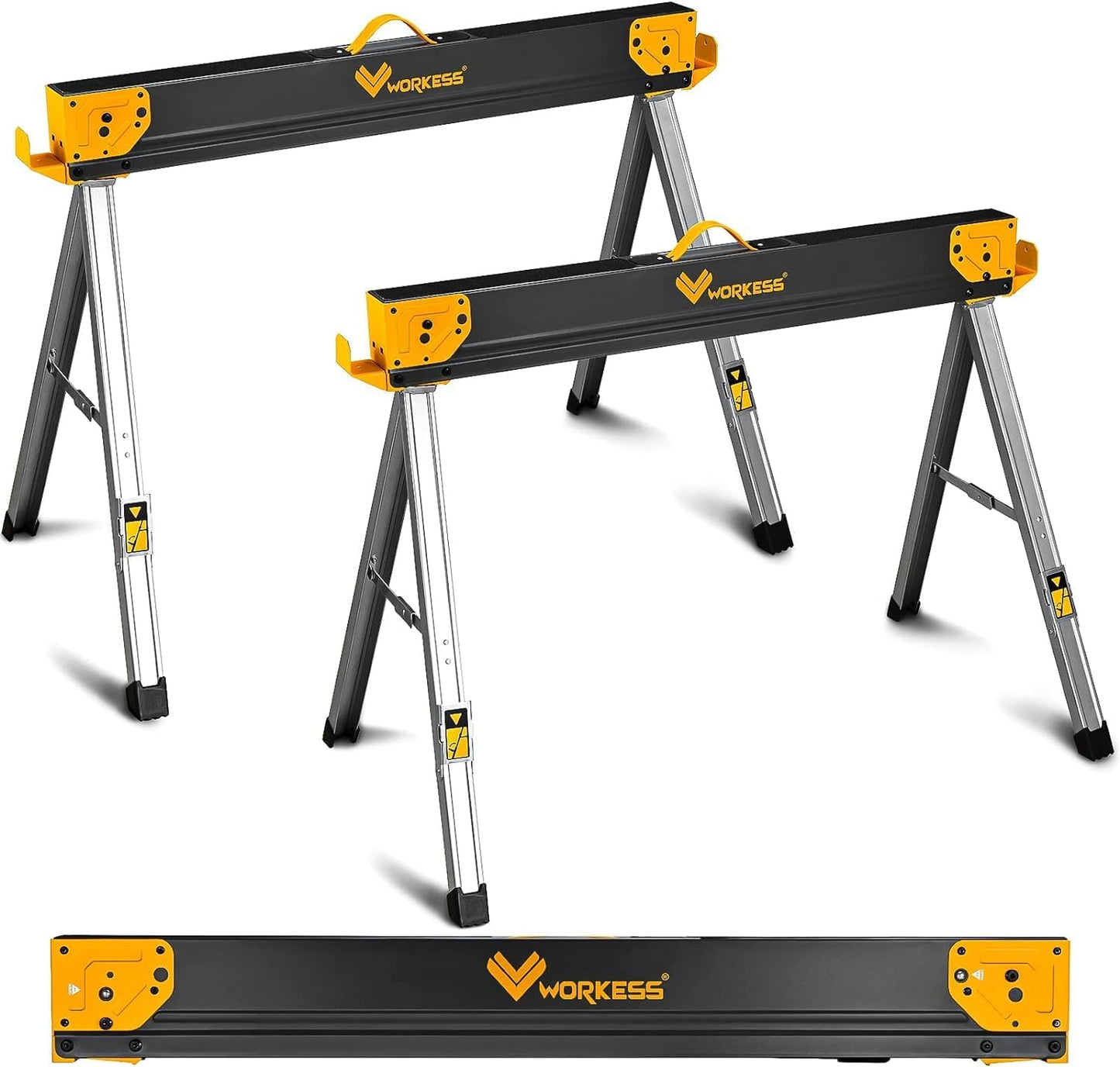 Heavy Duty Folding Saw Horses with 2600 Lbs Load Capacity