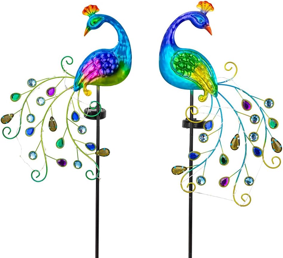 Peacock Solar Lights Outdoor - Vibrant Garden Decor for Yards