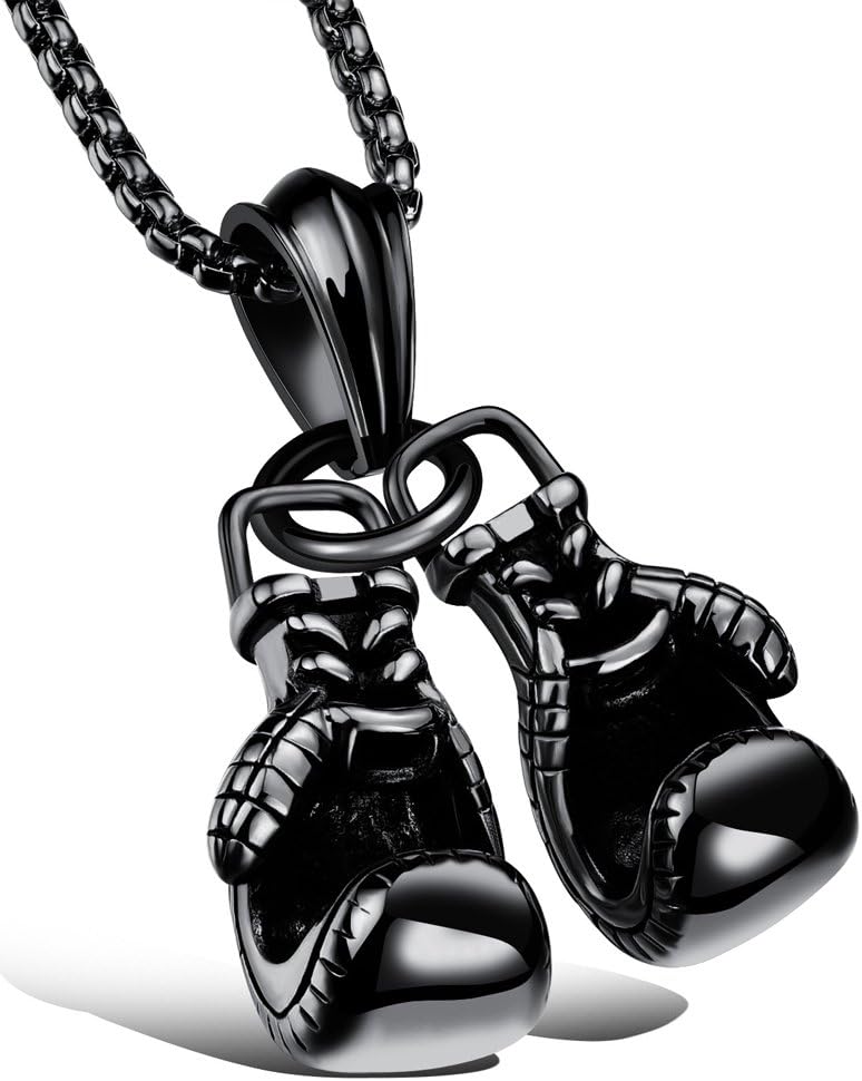 Stainless Steel Boxing Gloves Necklace for Men