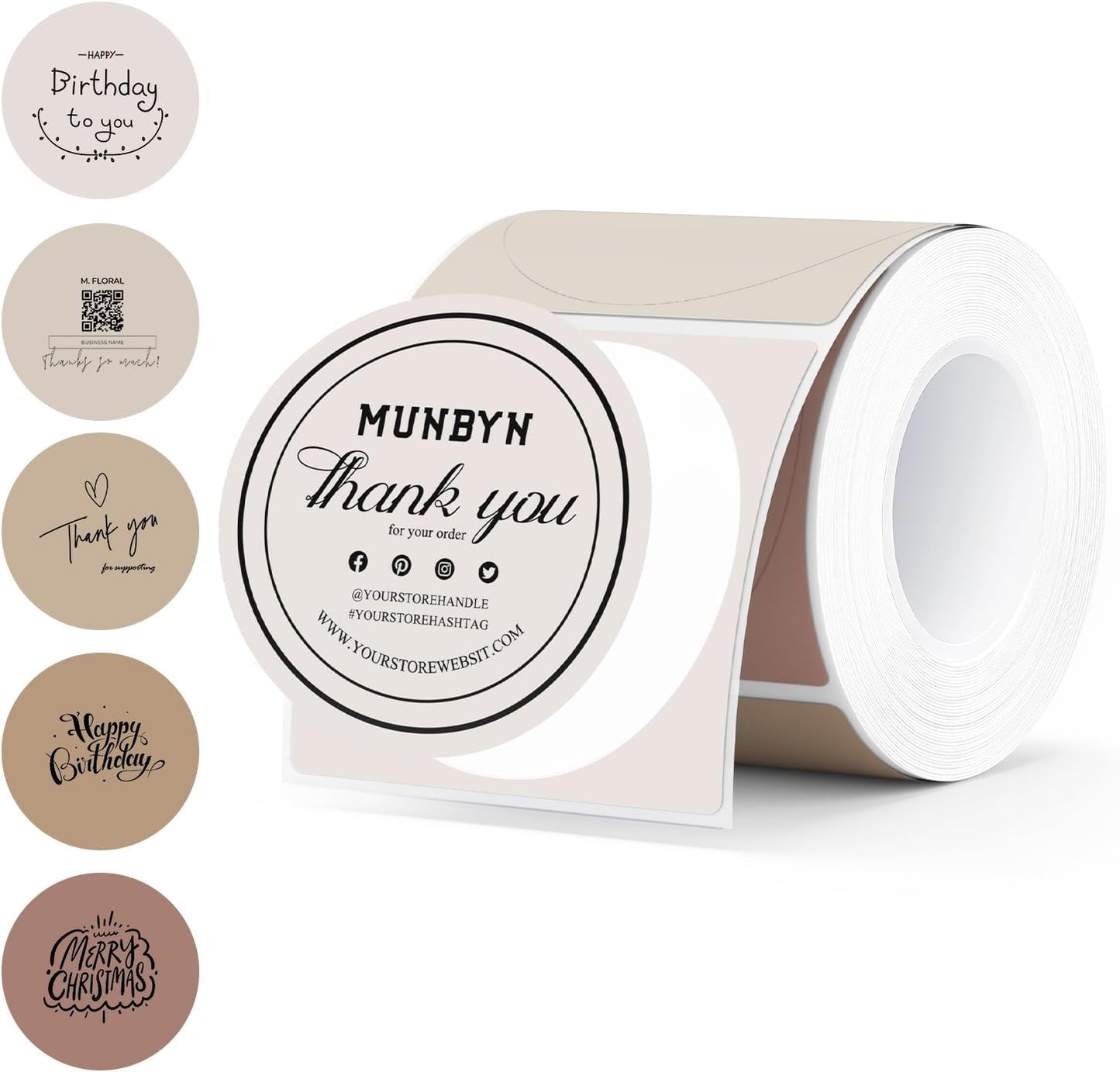MUNBYN 2 Round Thermal Labels: Perfect for Candle Making!