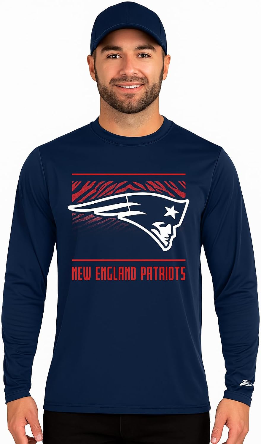 Zubaz NFL Men's Long Sleeve Team Graphic T-Shirt for Fans