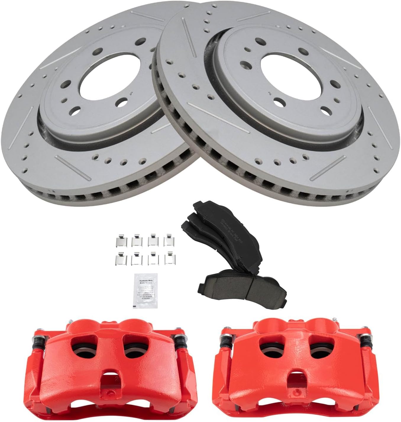 TRQ Front Brake Pad & Rotor Kit for 2012-2017 Ford F-150