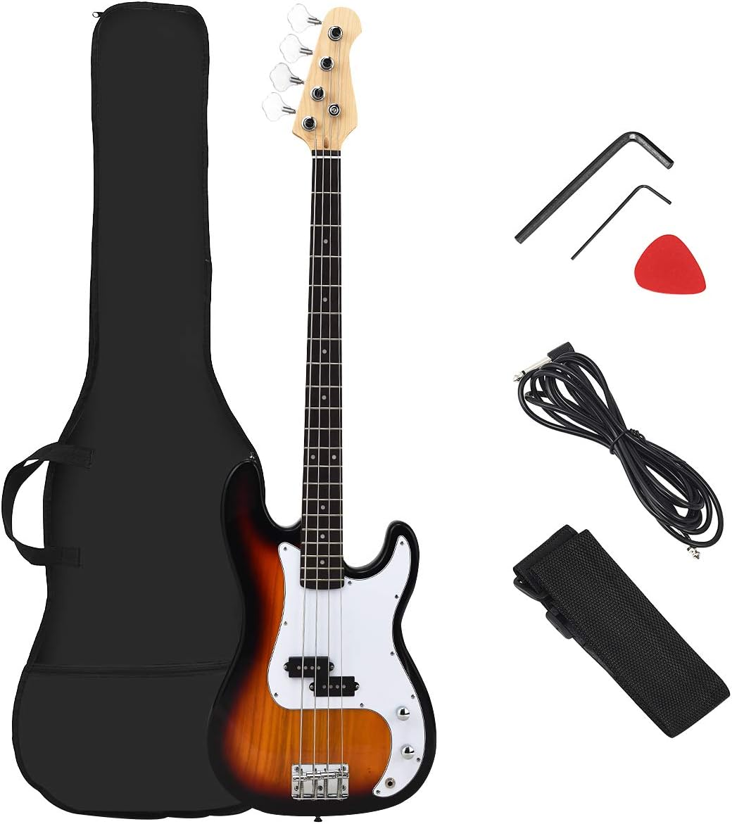 Costzon Full Size Electric 4 String Bass Guitar for Beginners