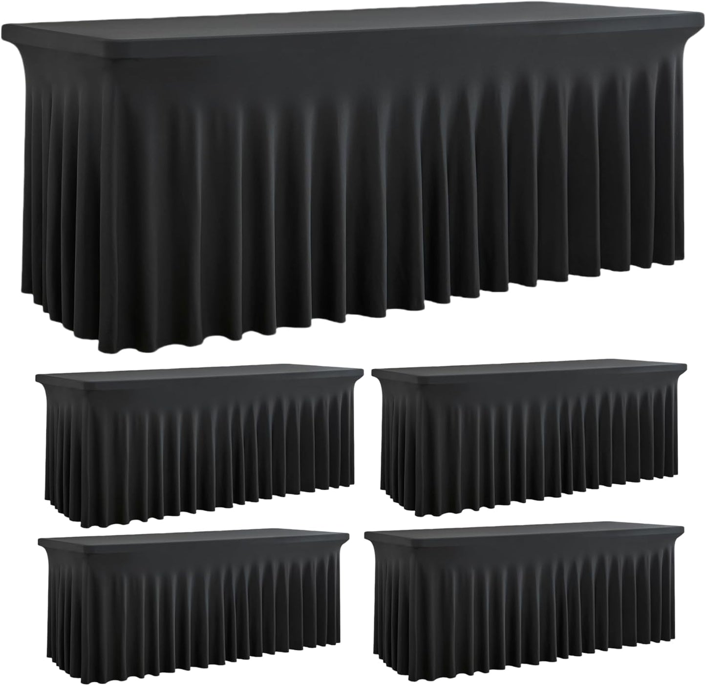 Outpain Spandex Tablecloths for 6 Foot Rectangle Tables - 4 Pack