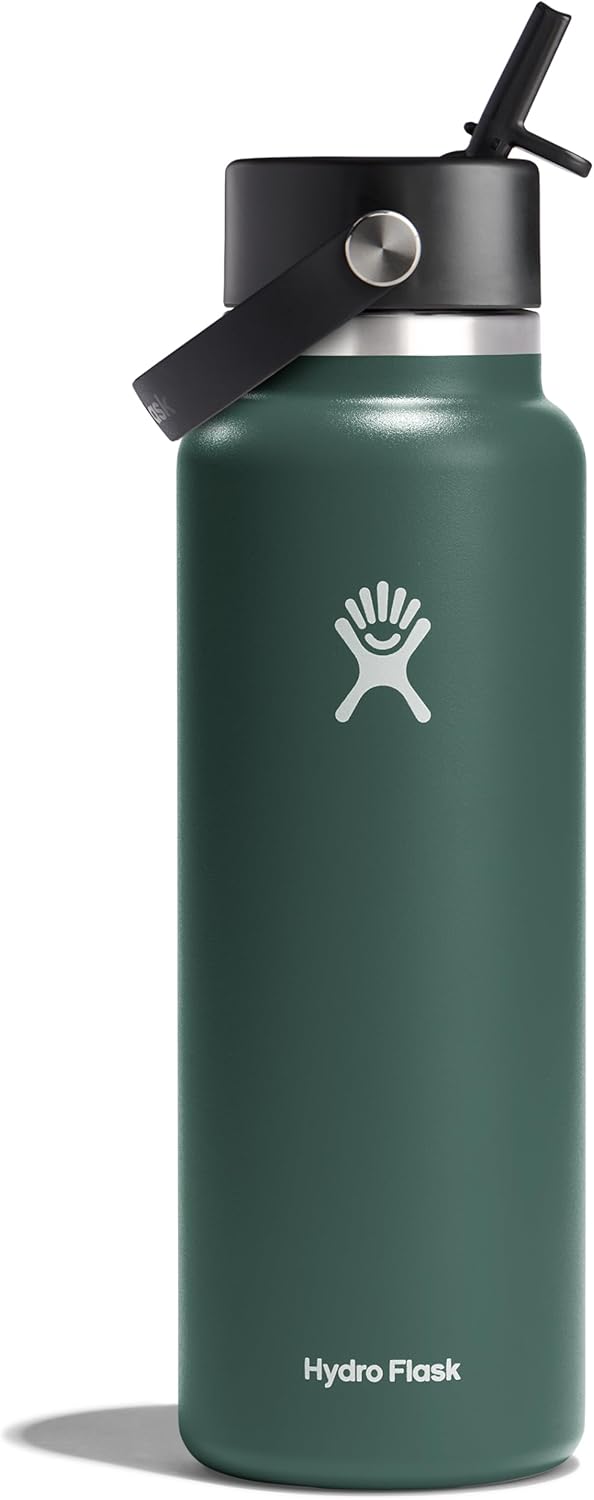 Hydro Flask 40 Oz Wide Mouth Insulated Bottle with Straw Cap