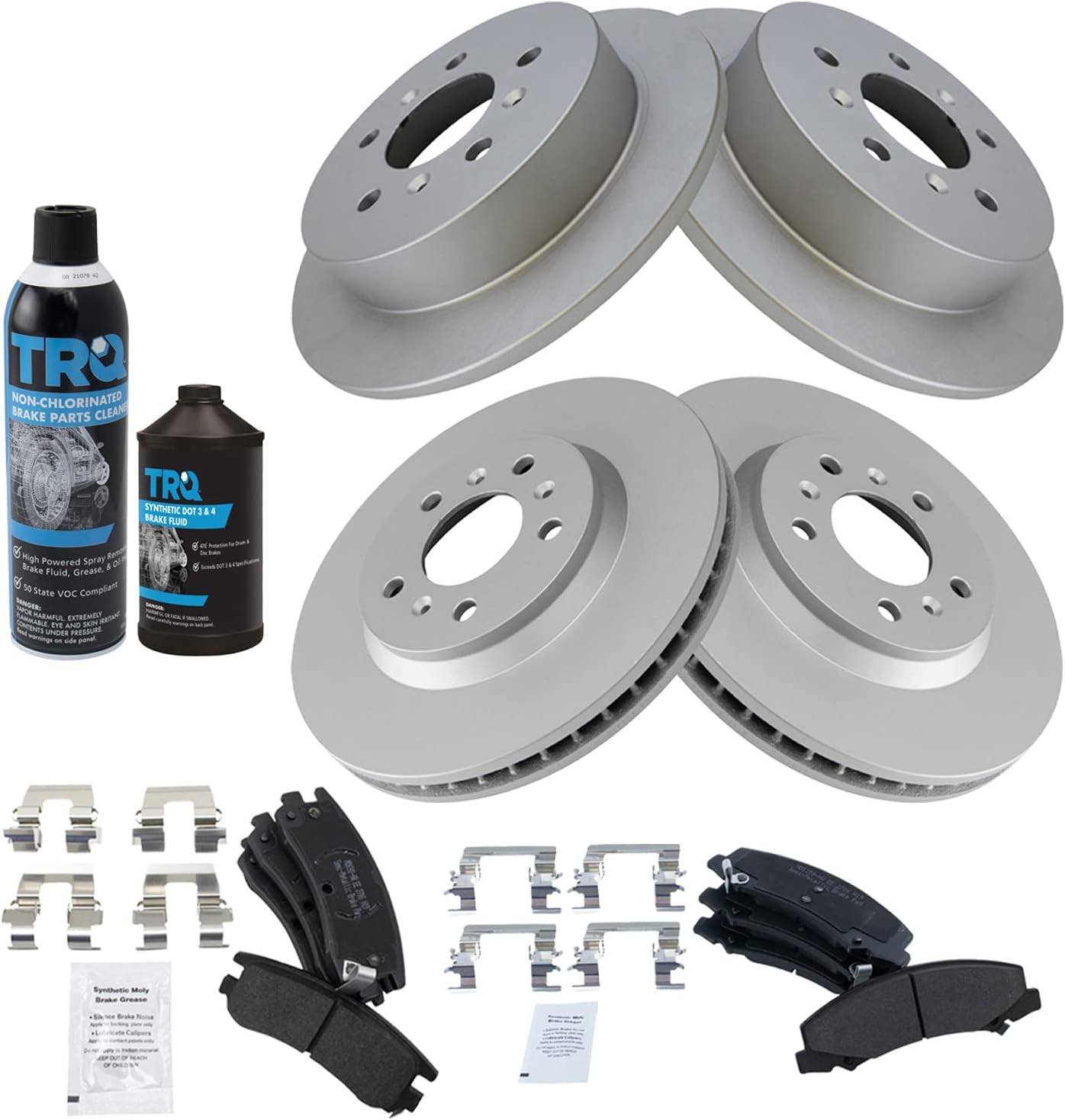 TRQ Brake Pad & Rotor Kit for 2006-2010 Chevrolet Impala