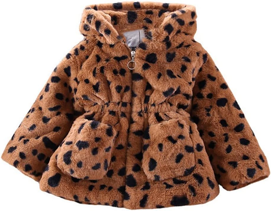 Toddler Girls Winter Fleece Coat with Cute Cartoon Ears
