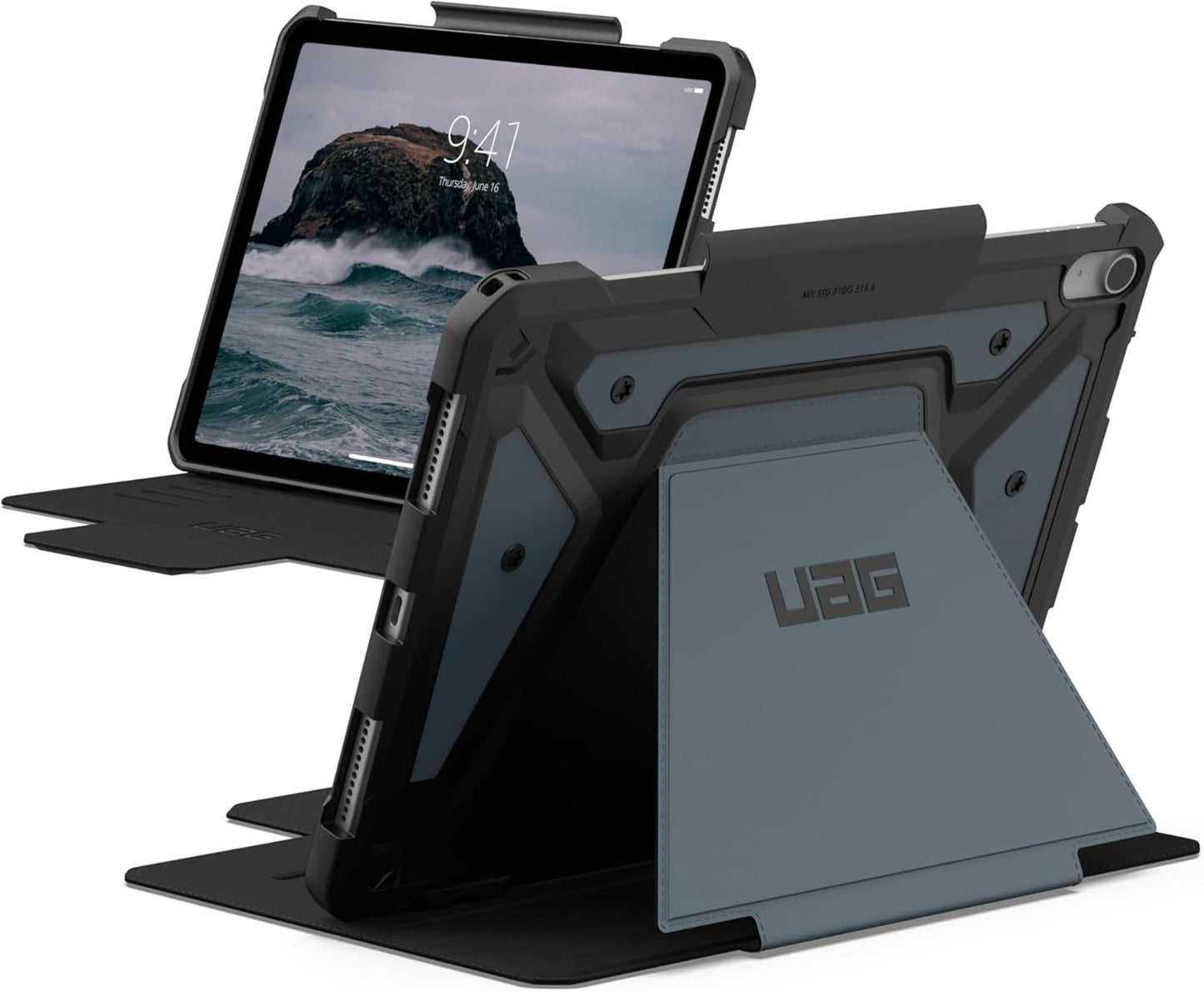 Rugged iPad Air 11 Case with Adjustable Stand and Pencil Holder