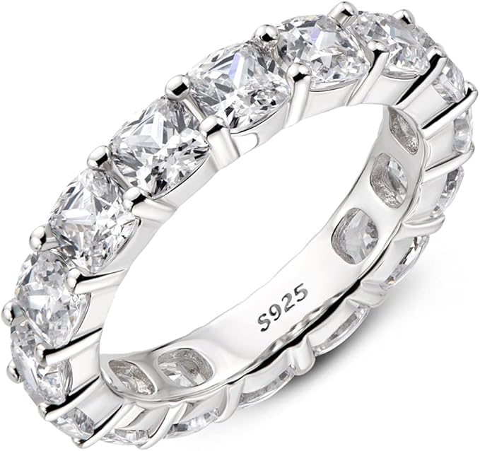 AINUOSHI Eternity Ring with Stunning Cubic Zirconia for Women