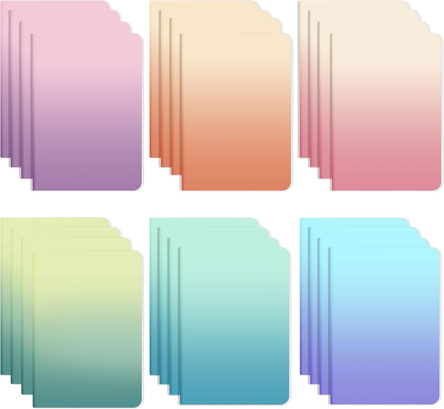 Colorful A5 Journals Pack, 72 Pages, Lined - Perfect for Students!