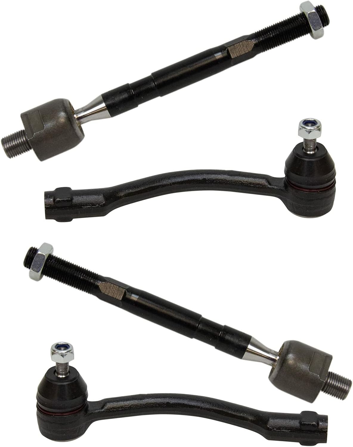 TRQ Front Tie Rod Set for 2012-2017 Hyundai Accent & Kia Rio