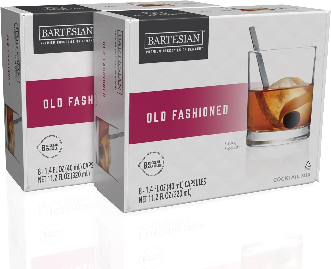 Bartesian 16-Pack Old Fashioned Mixer Capsules for Home Bar