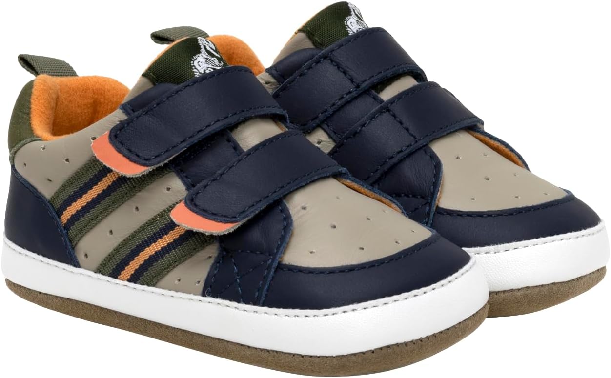 Robeez Baby Boys First Kicks Slip Resistant Shoes for Toddlers