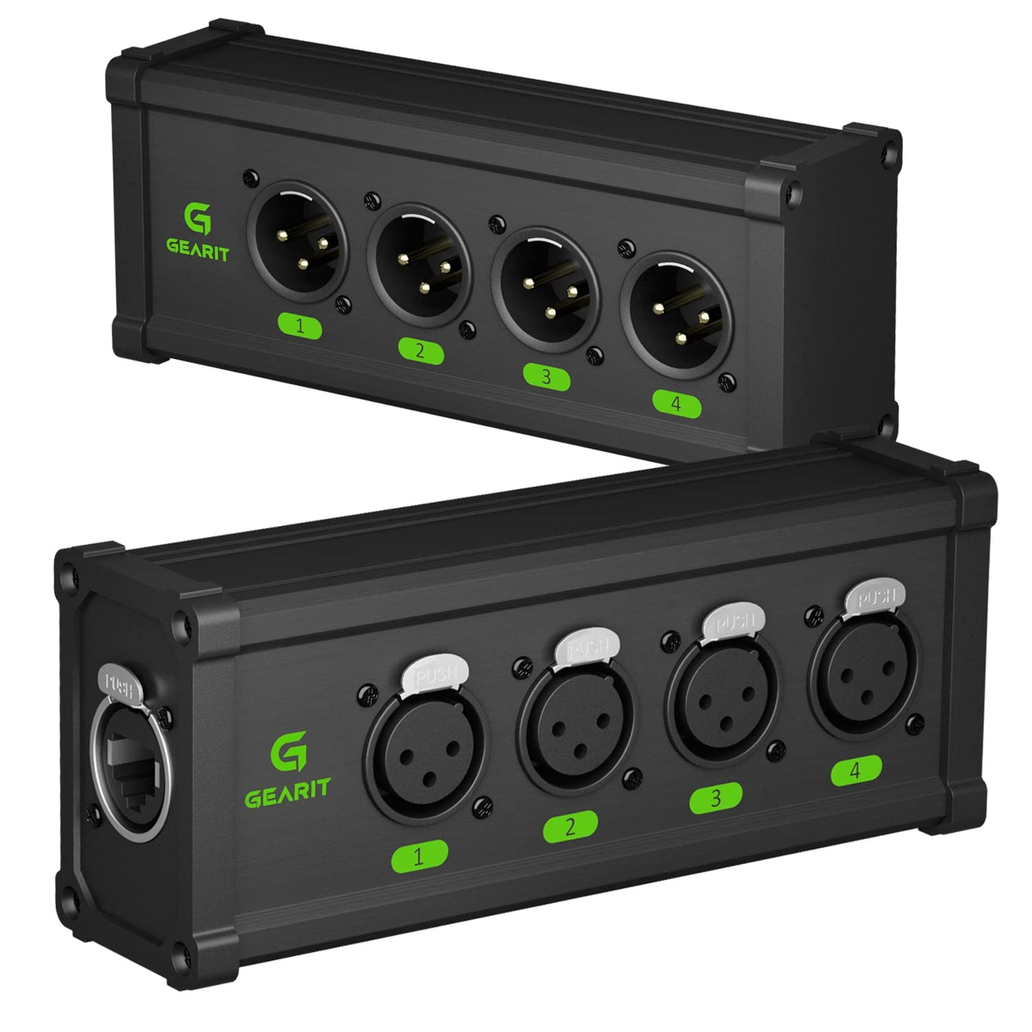 4 Channel XLR to Ethernet Extender for Live Sound and Lighting